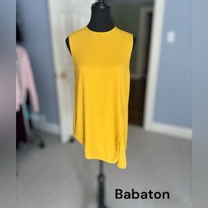 Babaton Mustard Sleeveless Blouse